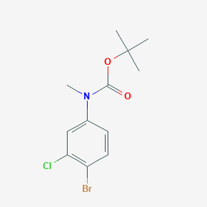 molecular formula C12H15BrClNO2 B8029142 Tert-butyl N-(4-bromo-3-chlorophenyl)-N-methylcarbamate 