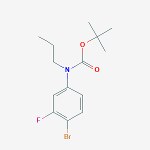 molecular formula C14H19BrFNO2 B8029154 Tert-butyl N-(4-bromo-3-fluorophenyl)-N-propylcarbamate 