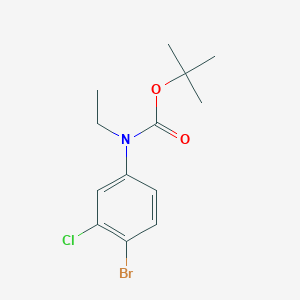 molecular formula C13H17BrClNO2 B8029159 Tert-butyl N-(4-bromo-3-chlorophenyl)-N-ethylcarbamate 