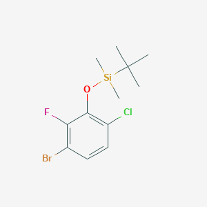 molecular formula C12H17BrClFOSi B8029160 3-Bromo-6-chloro-2-fluorophenoxy(tert-butyl)dimethylsilane 