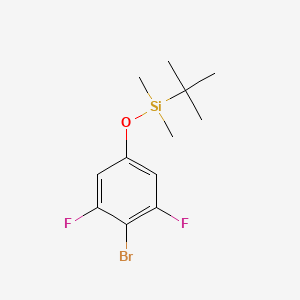 molecular formula C12H17BrF2OSi B8029191 4-Bromo-3,5-difluorophenoxy(tert-butyl)dimethylsilane 