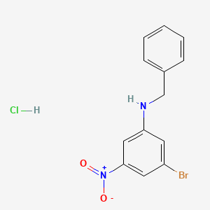 molecular formula C13H12BrClN2O2 B8029214 N-Benzyl-3-bromo-5-nitroaniline hydrochloride 