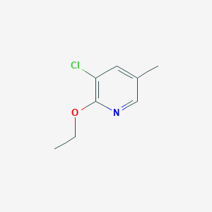 molecular formula C8H10ClNO B8029293 3-Chloro-2-ethoxy-5-methylpyridine 