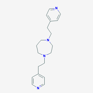 molecular formula C19H26N4 B080293 1H-1,4-Diazepine, hexahydro-, 1,4-bis(2-(4-pyridyl)ethyl)- CAS No. 14549-77-0