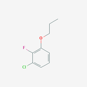molecular formula C9H10ClFO B8029320 1-Chloro-2-fluoro-3-propoxybenzene 