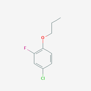 molecular formula C9H10ClFO B8029341 4-Chloro-2-fluoro-1-propoxybenzene 