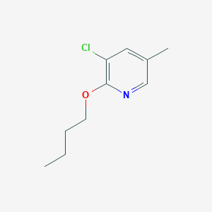 molecular formula C10H14ClNO B8029389 2-Butoxy-3-chloro-5-methylpyridine 