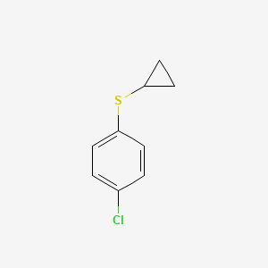 molecular formula C9H9ClS B8029411 1-Chloro-4-(cyclopropylsulfanyl)benzene 