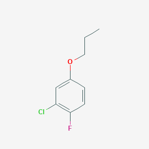 molecular formula C9H10ClFO B8029421 2-Chloro-1-fluoro-4-propoxybenzene 