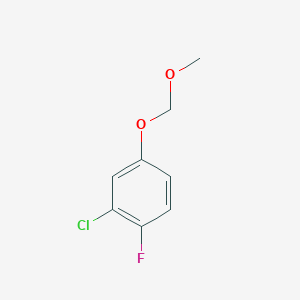 molecular formula C8H8ClFO2 B8029431 2-Chloro-1-fluoro-4-(methoxymethoxy)benzene 