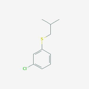 molecular formula C10H13ClS B8029452 1-Chloro-3-[(2-methylpropyl)sulfanyl]benzene 
