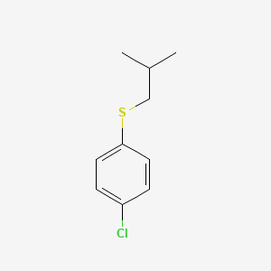 molecular formula C10H13ClS B8029459 1-Chloro-4-[(2-methylpropyl)sulfanyl]benzene 
