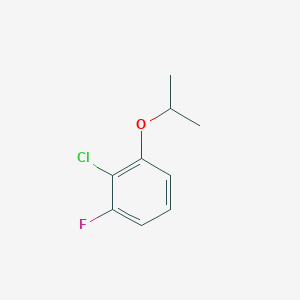 molecular formula C9H10ClFO B8029468 2-Chloro-1-fluoro-3-(propan-2-yloxy)benzene 