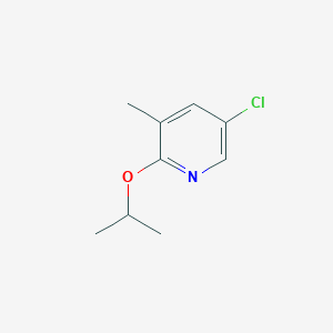 molecular formula C9H12ClNO B8029476 5-Chloro-3-methyl-2-(propan-2-yloxy)pyridine 