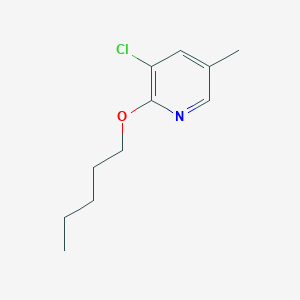 molecular formula C11H16ClNO B8029480 3-Chloro-5-methyl-2-(pentyloxy)pyridine 