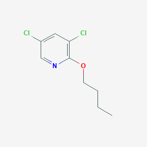 molecular formula C9H11Cl2NO B8029486 2-Butoxy-3,5-dichloropyridine 
