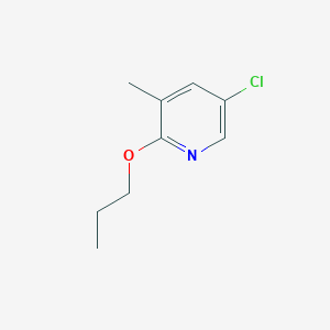 molecular formula C9H12ClNO B8029492 5-Chloro-3-methyl-2-propoxypyridine 