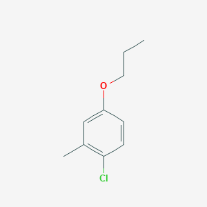 molecular formula C10H13ClO B8029499 1-Chloro-2-methyl-4-propoxybenzene 