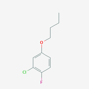molecular formula C10H12ClFO B8029558 4-Butoxy-2-chloro-1-fluorobenzene 