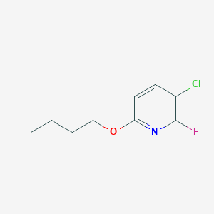 molecular formula C9H11ClFNO B8029581 6-Butoxy-3-chloro-2-fluoropyridine 