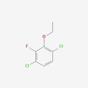 molecular formula C8H7Cl2FO B8029610 1,4-Dichloro-2-ethoxy-3-fluorobenzene 