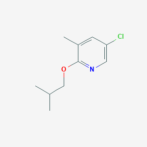 molecular formula C10H14ClNO B8029621 5-Chloro-3-methyl-2-(2-methylpropoxy)pyridine 