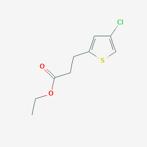 molecular formula C9H11ClO2S B8029652 Ethyl 3-(4-chlorothiophen-2-YL)propanoate 