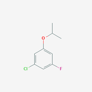 molecular formula C9H10ClFO B8029737 1-Chloro-3-fluoro-5-(propan-2-yloxy)benzene 