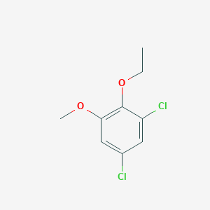 molecular formula C9H10Cl2O2 B8029773 1,5-Dichloro-2-ethoxy-3-methoxybenzene 