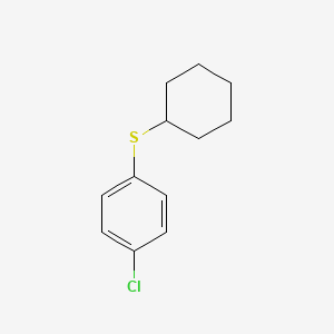 molecular formula C12H15ClS B8029818 1-Chloro-4-(cyclohexylsulfanyl)benzene CAS No. 59693-95-7