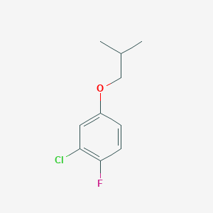 molecular formula C10H12ClFO B8029837 2-Chloro-1-fluoro-4-(2-methylpropoxy)benzene 