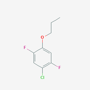 molecular formula C9H9ClF2O B8029848 1-Chloro-2,5-difluoro-4-propoxybenzene 