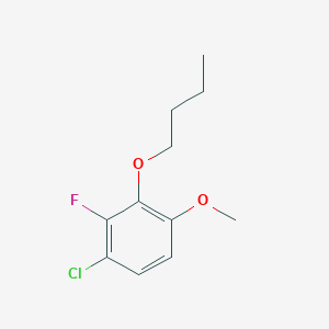 molecular formula C11H14ClFO2 B8029866 2-Butoxy-4-chloro-3-fluoro-1-methoxybenzene 