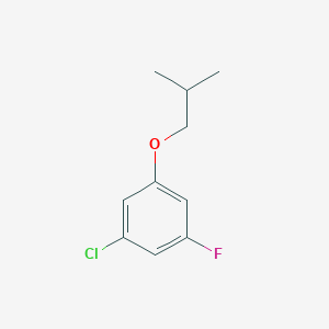 molecular formula C10H12ClFO B8029906 1-Chloro-3-fluoro-5-(2-methylpropoxy)benzene 