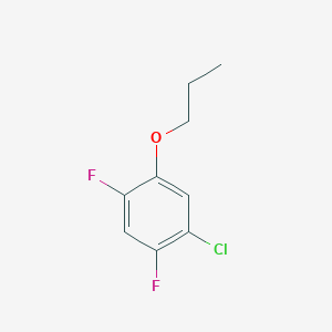 molecular formula C9H9ClF2O B8029928 1-Chloro-2,4-difluoro-5-propoxybenzene 