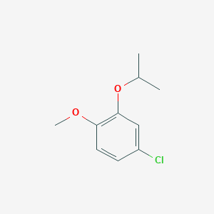 molecular formula C10H13ClO2 B8029943 4-Chloro-1-methoxy-2-(propan-2-yloxy)benzene 