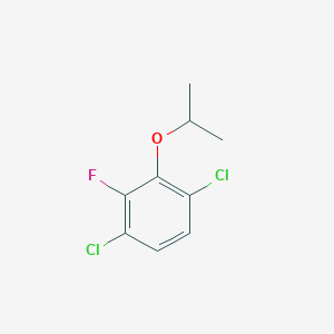 molecular formula C9H9Cl2FO B8029977 1,4-Dichloro-2-fluoro-3-(propan-2-yloxy)benzene 