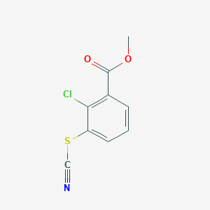 molecular formula C9H6ClNO2S B8030016 2-Chloro-3-thiocyanato-benzoic acid methyl ester 