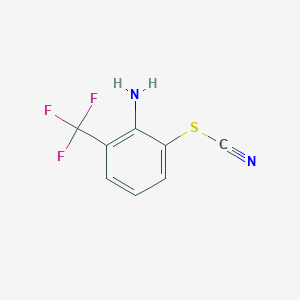 molecular formula C8H5F3N2S B8030039 2-Thiocyanato-6-trifluoromethyl-phenylamine 