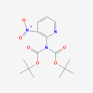 molecular formula C15H21N3O6 B8030051 Imidodicarbonic acid, 2-(3-nitro-2-pyridinyl)-, 1,3-bis(1,1-dimethylethyl) ester 