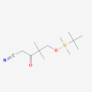 molecular formula C13H25NO2Si B8030064 5-(tert-Butyldimethylsilyloxy)-4,4-dimethyl-3-oxopentanenitrile 