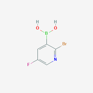 molecular formula C5H4BBrFNO2 B8030094 (2-Bromo-5-fluoropyridin-3-yl)boronic acid 