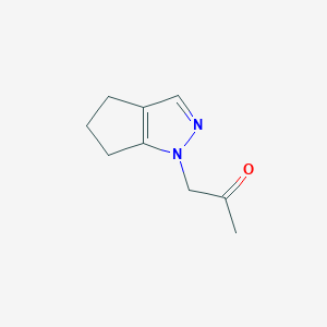 molecular formula C9H12N2O B8030114 1-(5,6-Dihydrocyclopenta[c]pyrazol-1(4H)-yl)propan-2-one 