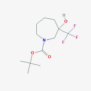 molecular formula C12H20F3NO3 B8030131 tert-Butyl 3-hydroxy-3-(trifluoromethyl)azepane-1-carboxylate 