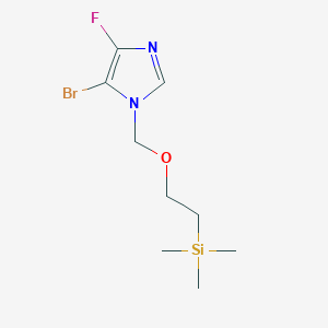 molecular formula C9H16BrFN2OSi B8030145 5-Bromo-4-fluoro-1-((2-(trimethylsilyl)ethoxy)methyl)-1H-imidazole 