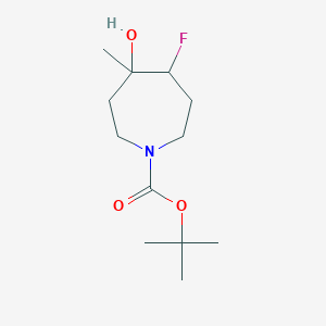 molecular formula C12H22FNO3 B8030156 tert-Butyl 5-fluoro-4-hydroxy-4-methylazepane-1-carboxylate 