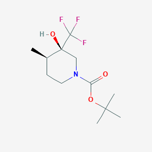 Cis-tert-butyl 3-hydroxy-4-methyl-3-(trifluoromethyl)piperidine-1-carboxylate