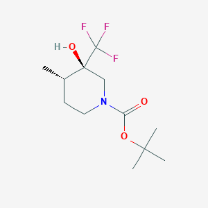 trans-Tert-butyl 3-hydroxy-4-methyl-3-(trifluoromethyl)piperidine-1-carboxylate