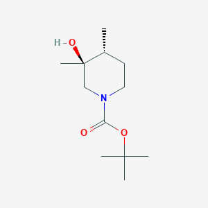 molecular formula C12H23NO3 B8030192 trans-Tert-butyl 3-hydroxy-3,4-dimethylpiperidine-1-carboxylate 