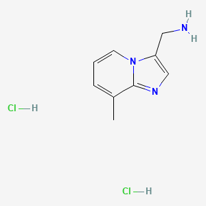 molecular formula C9H13Cl2N3 B8030194 (8-Methylimidazo[1,2-a]pyridin-3-yl)methanamine dihydrochloride 